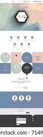 Responsive One Page Website Template with Low-Polygon Background