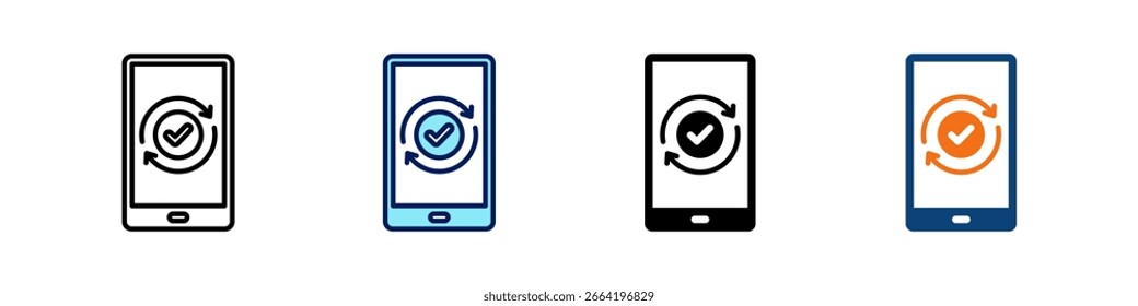 Responsive Service All In One Icon Multi Styles Vektor Set