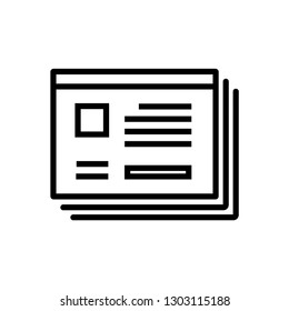 Responsive site icon. Web sign