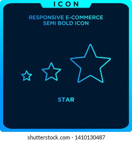 responsive star or wish list, favorit icon black thin line ecommerce. Vector online shopping icon. modern logo template and graphic linear art design isolated on black background