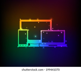 Responsive symbol,Rainbow vector