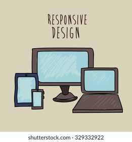 Responsive and technology  design, vector illustration eps 10 graphic