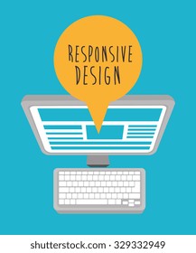 Responsive and technology  design, vector illustration eps 10 graphic