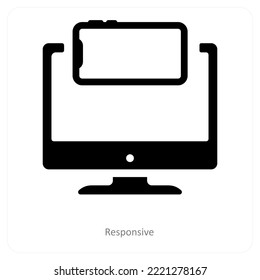 Responsive and technology icon concept