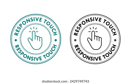 responsive touch logo template illustration