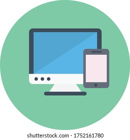 responsive vector flat color icon 