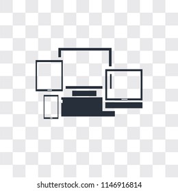 Responsive vector icon isolated on transparent background, Responsive logo concept