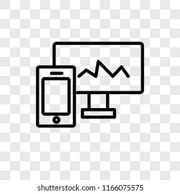 Responsive vector icon isolated on transparent background, Responsive logo concept
