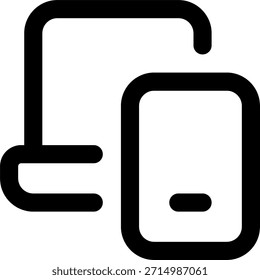 Responsive vector icon in modern style, adaptive device layout and modern technology design illustration. Line Icon