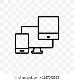 Responsive vector linear icon isolated on transparent background, Responsive transparency concept can be used for web and mobile