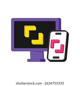 Responsive  Vector style icon. Eps 10 file