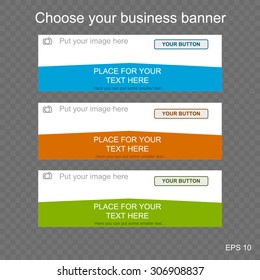 responsive web banner for business or non-profit organization
