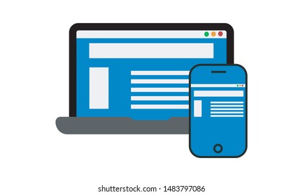 Responsive web design color icon.