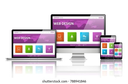 Responsive web design concept