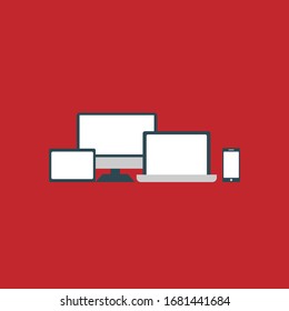 responsive web design concept.vector illustration.flat design.