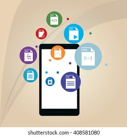 responsive web design, editable vector