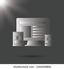Responsive web design in electronic devices vector