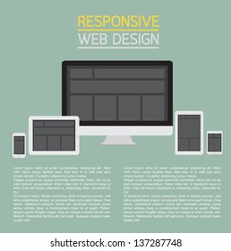 Responsive web design. EPS10