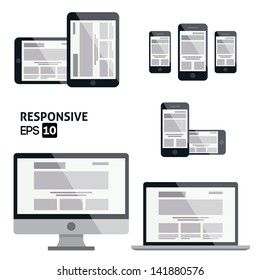 Responsive Web Design  | Glossy Icon