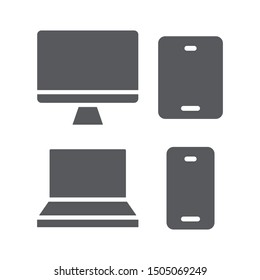 Responsive web design icon isolated on white background. Digital devices symbol modern, simple, vector, icon for website design, mobile app, ui. Vector Illustration