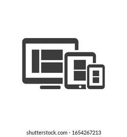 Responsive web design icon on white background