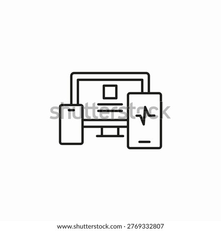 responsive web design icon sign vector