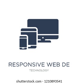 Responsive Web Design icon. Trendy flat vector Responsive Web Design icon on white background from Technology collection, vector illustration can be use for web and mobile, eps10