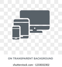 Responsive Web Design icon. Trendy flat vector Responsive Web Design icon on transparent background from Technology collection. 