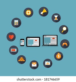 Responsive web design icon. Vector Illustration