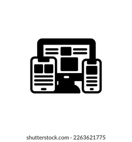 Responsive Web Design icon in vector. Logotype