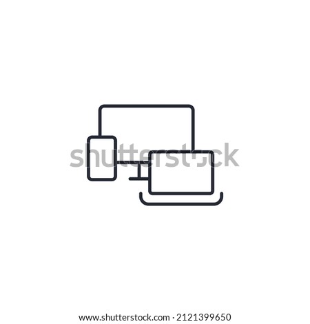 Responsive web design icons  symbol vector elements for infographic web

