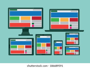 Responsive web design illustration