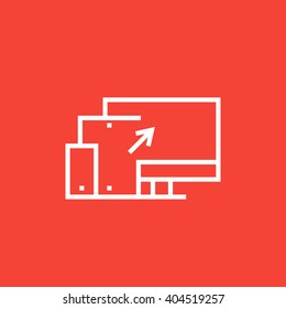 Responsive web design line icon.