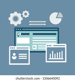 Responsive web design on compute with yellow background