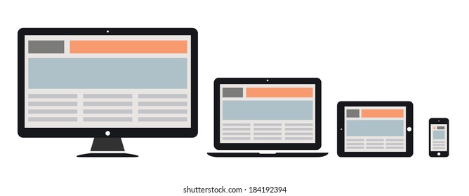 responsive web design on different devices