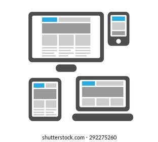 Responsive web design on isolated digital devices