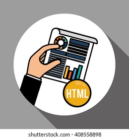 responsive web design over white background, vector illustration