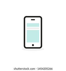 Responsive web design. Smartphone icon. Web development, user experience. Vector illustration, flat design