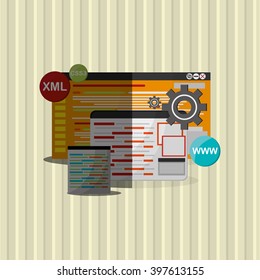 Responsive web design, Vector illustration