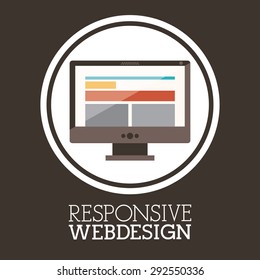 Responsive web digital design, vector illustration eps 10