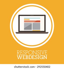 Responsive web digital design, vector illustration eps 10