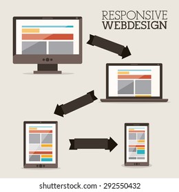 Responsive web digital design, vector illustration eps 10