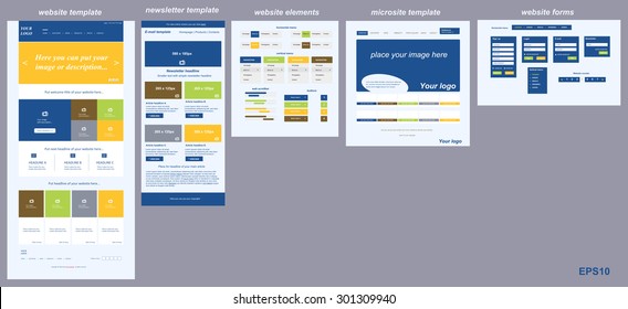 responsive web elements for business or non-profit organization