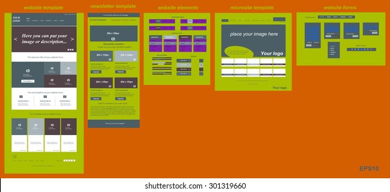 responsive web elements for business or non-profit organization