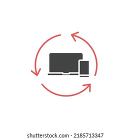 Responsive web icons  symbol vector elements for infographic web