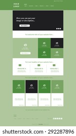 responsive web layout template for business or non-profit organization