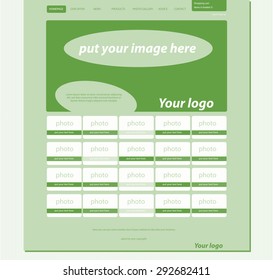 responsive web layout template for business or non-profit organization