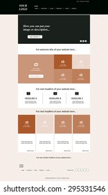 responsive web layout template for business or non-profit organization