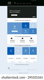responsive web layout template for business or non-profit organization