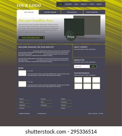 responsive web layout template for business or non-profit organization